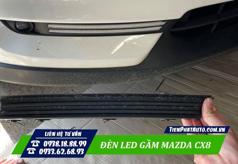 Phần đầu xe đẹp hơn khi lắp đèn LED gầm Mazda CX8