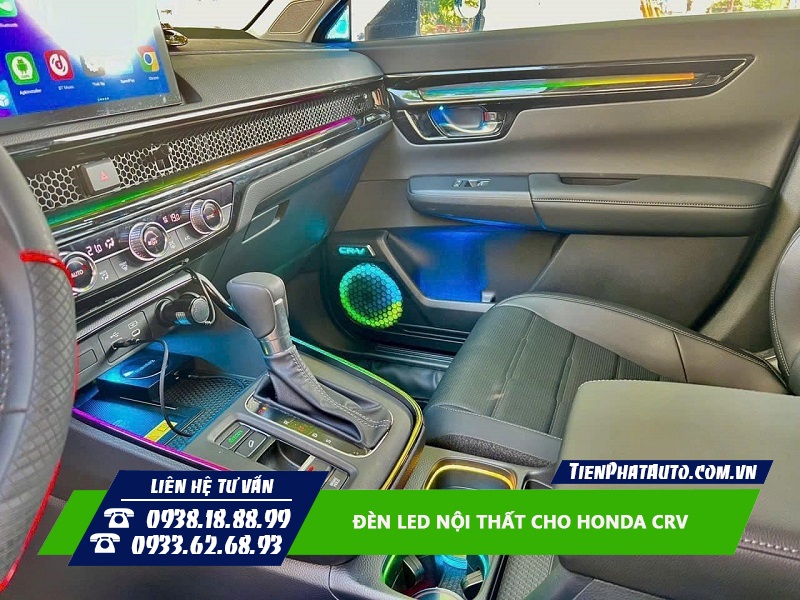 Bộ LED nội thất thiết kế riêng cho Honda CRV 2024 2025 gồm 27 chi tiết
