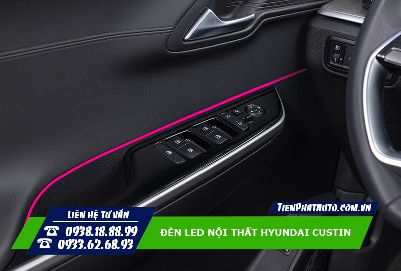 Độ đèn LED nội thất cho xe Hyundai Custin thêm lung linh hơn