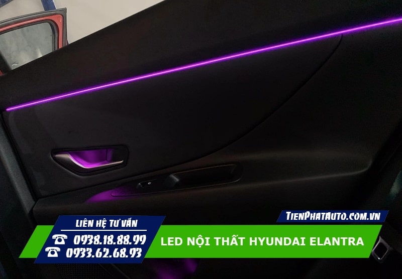 LED nội thất Hyundai Elantra 2023 có nhiều màu sắc để bạn tùy chọn