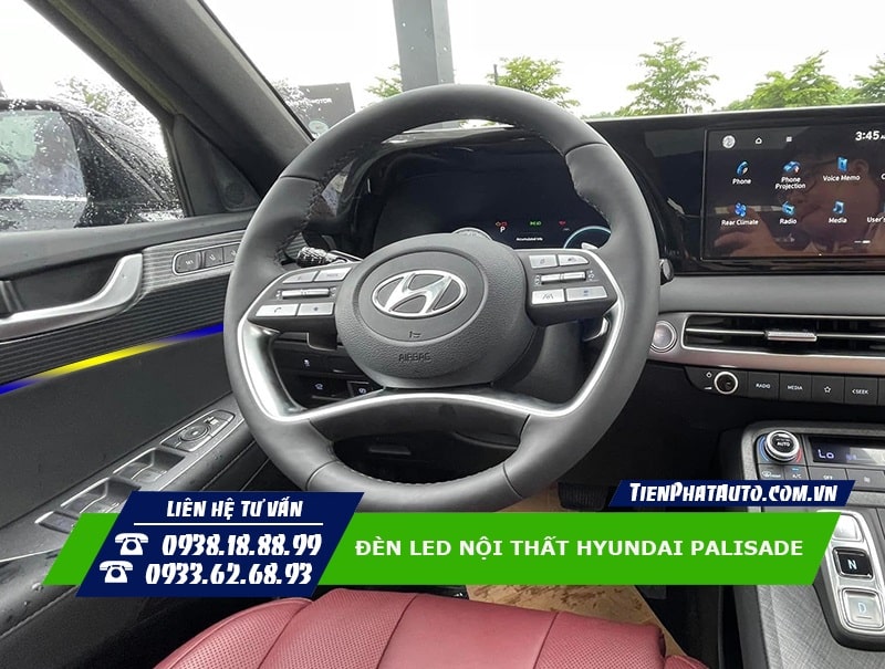 Đèn LED nội thất cho Hyundai Palisade giúp biến nội thất nổi bật hơn