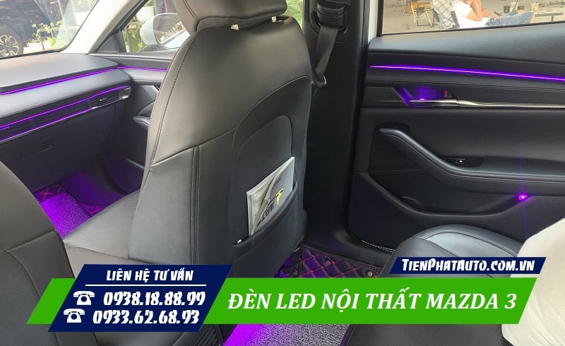 LED nội thất được chạy trên viền cửa và phần taplo xe