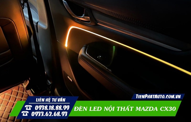 LED nội thất giúp tạo không gian bên trong xe thêm sự nổi bật