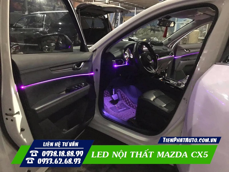 Mazda CX5 độ đèn LED nội thất tại Tiến Phát Auto