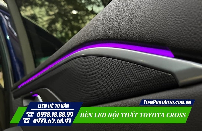 Độ đèn LED nội thất Toyota Cross hoàn toàn cắm giắc zin 100%