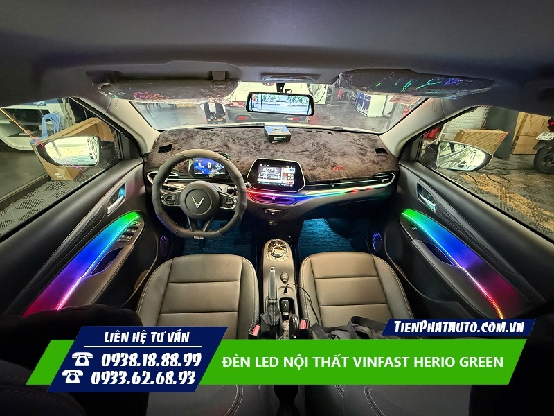 Vinfast Herio Green nổi bật không gian với đèn LED nội thất