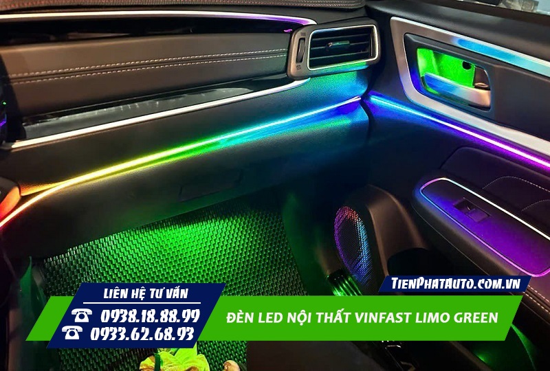Đèn LED nội thất Vinfast Limo Green biến không gian nội thất nổi bật hơn
