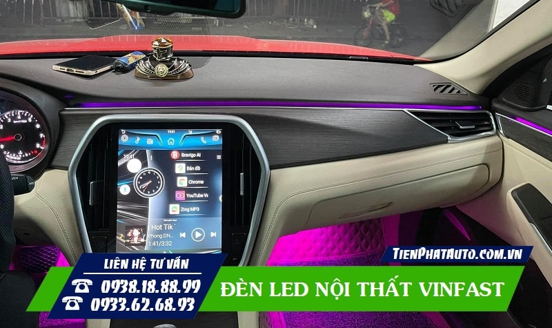 Tiến Phát Auto chuyên độ đèn LED nội thất Vinfast Lux A, Lux SA, Fadil