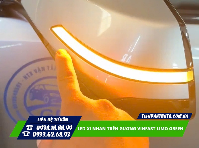Tiến Phát Auto chuyên lắp đèn LED xi nhan trên gương Vinfast Limo Green