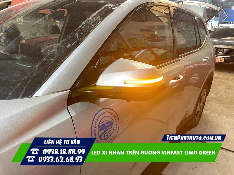 Độ đèn LED xi nhan trên gương Vinfast Limo Green tăng tính thẩm mỹ và nhận diện