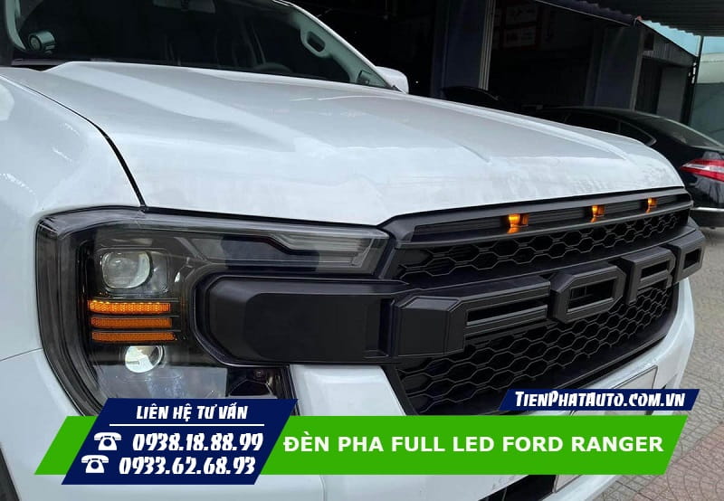 Phần đầu xe ấn tượng và nổi bật hơn khi độ đèn pha Full LED