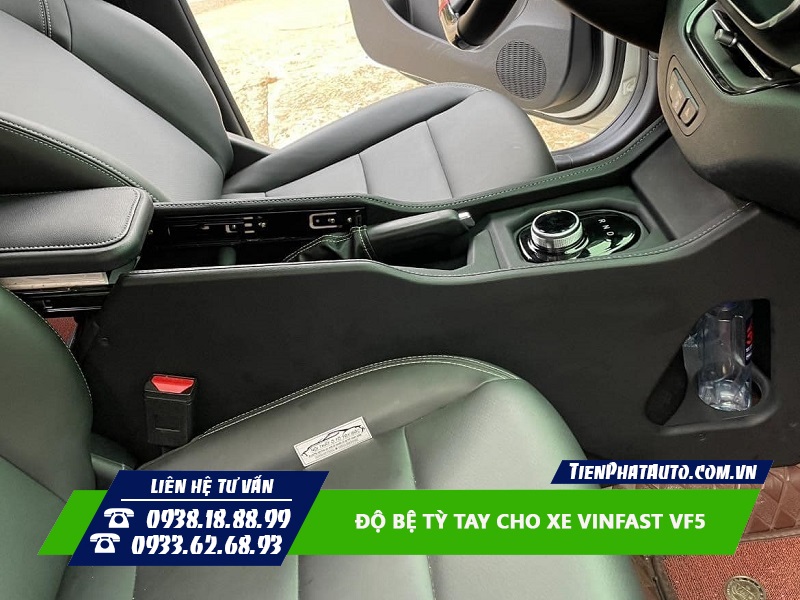 Mẫu bệ tỳ tay được thiết kế riêng theo xe Vinfast VF5