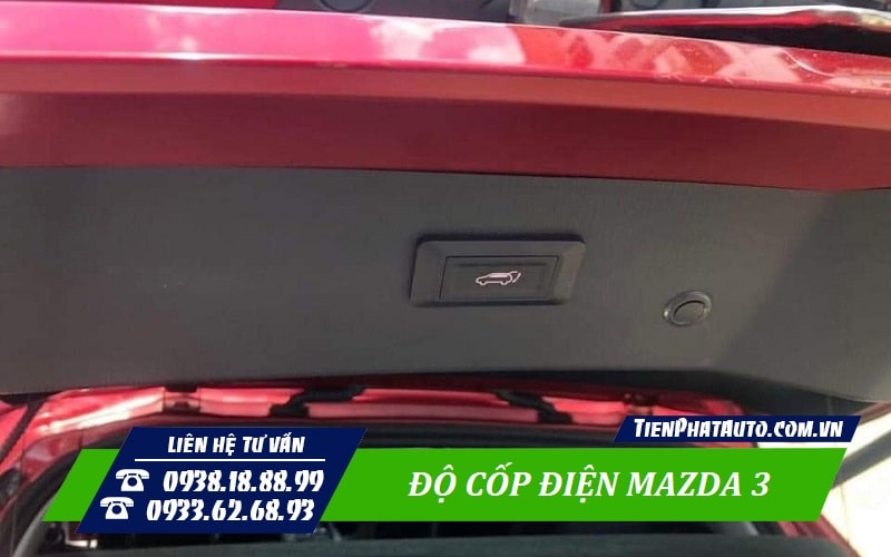 Độ cốp điện tự động Mazda 3 gúp mang lại nhiều sự tiện lợi khi sử dụng