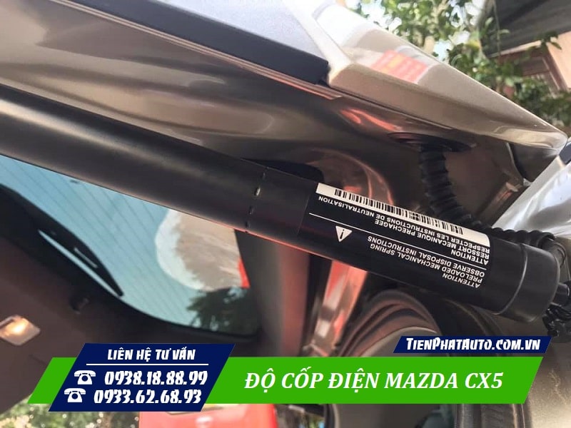 Ty cốp điện Mazda CX5 có kích thước lớn hơn so với zin