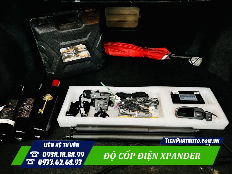 Trọn bộ sản phẩm dùng để độ cốp điện Xpander 2023