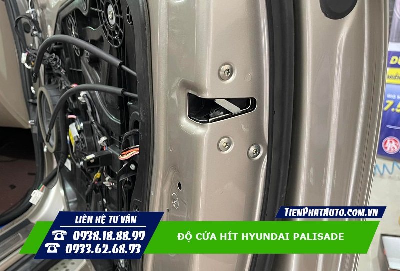 Độ cửa hít Hyundai Palisade 2023 giúp cửa đóng nhẹ nhà và êm ái