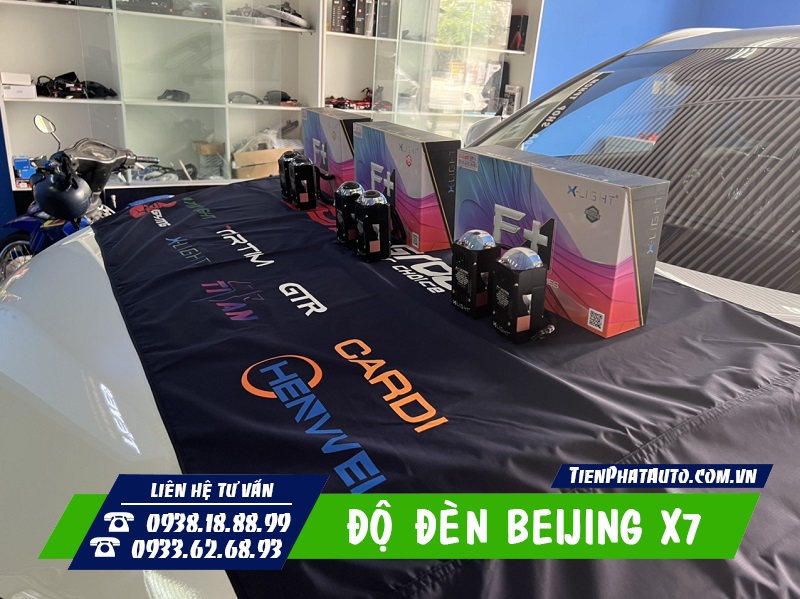 Độ đèn Beijing X7 cần sử dụng 3 cặp bi LED/Laser