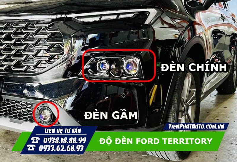 Ford Territory bạn có thể chọn độ đèn gầm và đèn chính