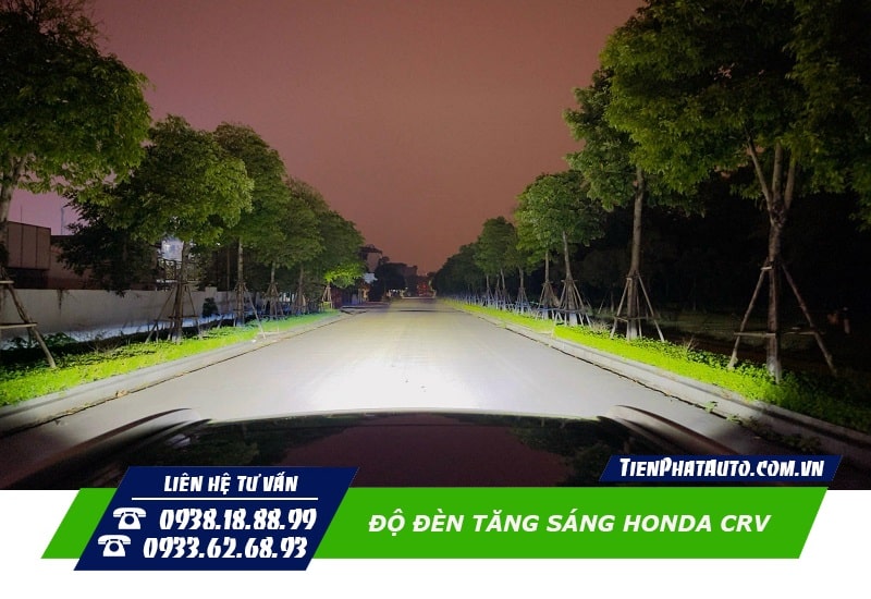 Độ sáng thực tế Honda CRV sau khi nâng cấp tăng sáng