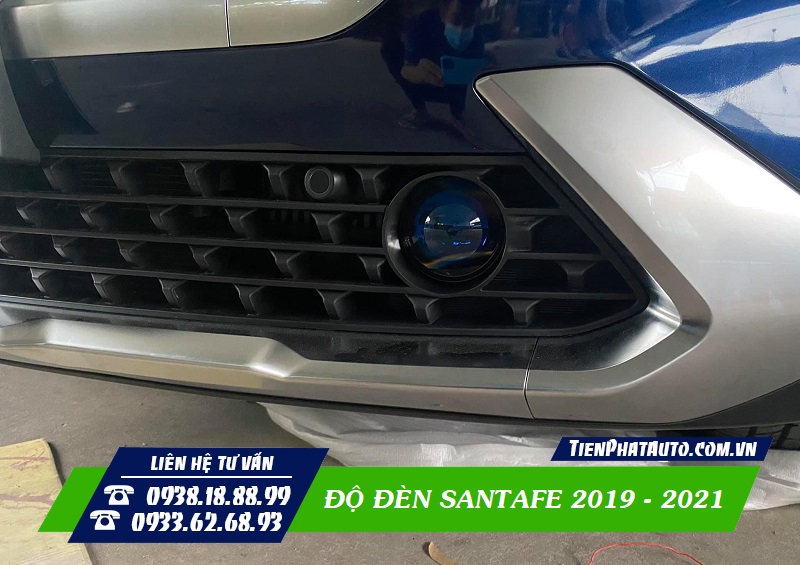 Nâng cấp thêm hệ thống đèn bi gầm cho xe Santafe 2019 - 2021