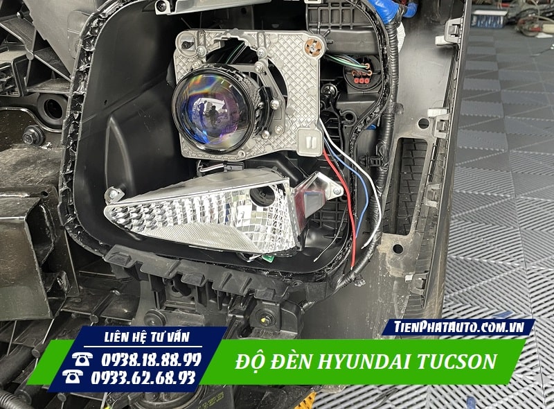 Độ đèn Tucson 2022 hoàn toàn cắm giắc zin 100% không độ chế