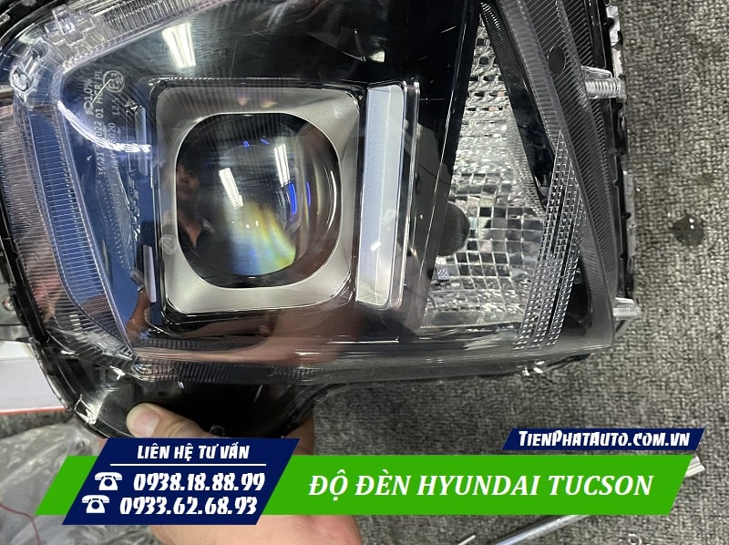 Độ đèn Hyundai Tucson 2022 giúp cải thiện độ sáng hiệu quả hơn