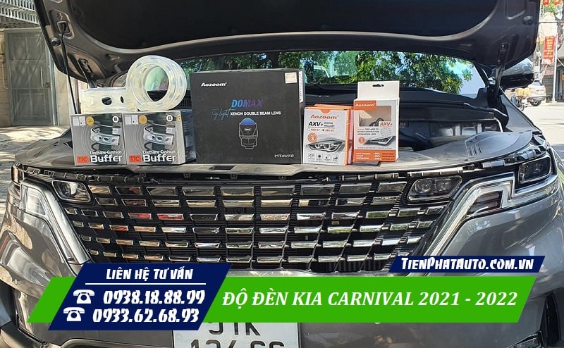 Độ đèn Kia Carnival giúp cải thiện độ sáng hiệu quả hơn