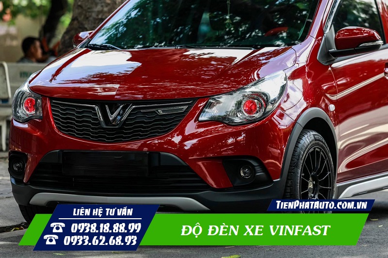 Vinfast Fadil độ đèn tăng sáng với mắt quỹ vô cùng nổi bật