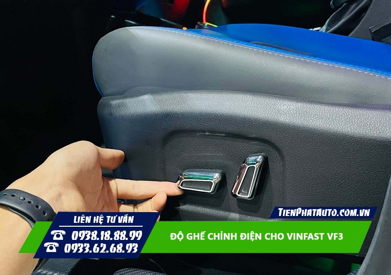 Độ ghế chỉnh điện cho Vinfast VF3 hoàn toàn tự động với nút bấm