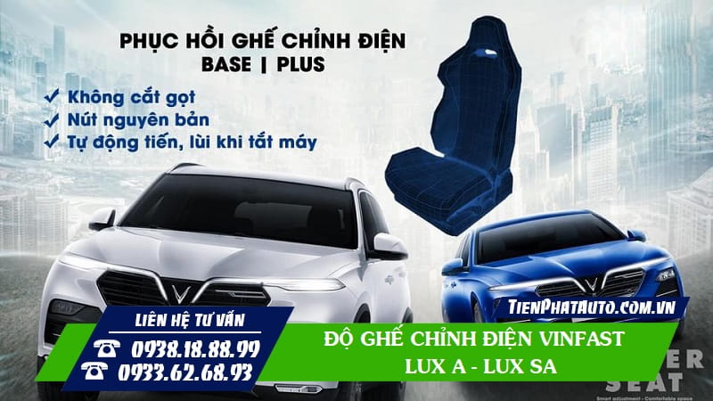 Độ ghế chỉnh điện Vinfast Lux A và Lux SA không làm thay đổi kết cấu xe