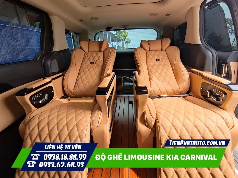 Quy trình độ ghế Limousine cho Kia Carnival không làm ảnh hưởng xe