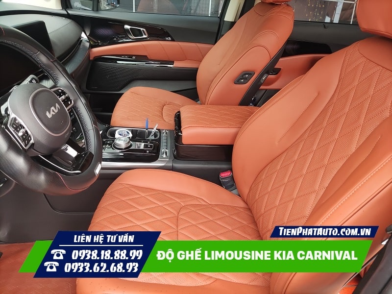 Độ ghế Limousine kết hợp đổi màu nội thất xe để được hài hòa hơn