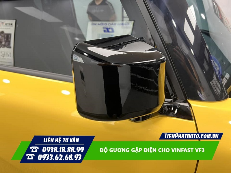 Độ gương điện Vinfast VF3 tích hợp sử dụng trên Remote zin và nút bấm trong xe