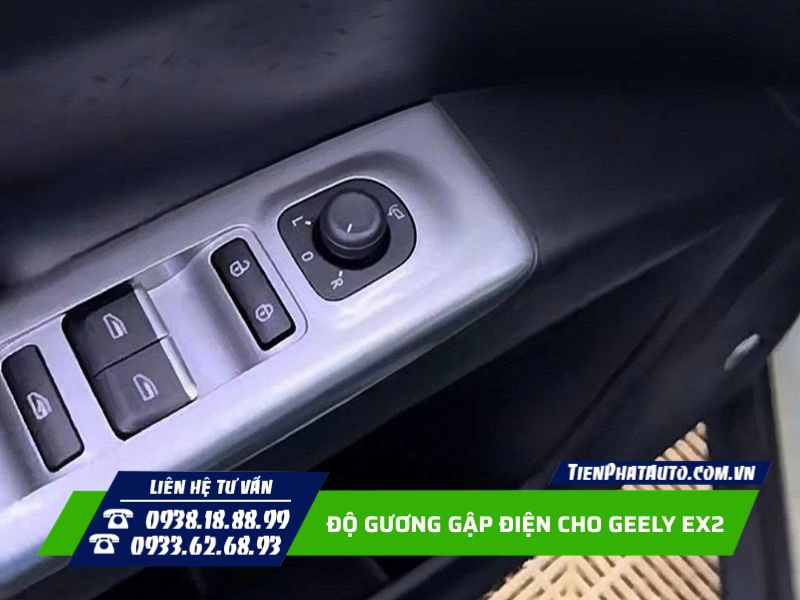 Điều khiển gập mở gương bằng nút tại vị trí zin Điều khiển gập mở gương bằng nút tại vị trí zin