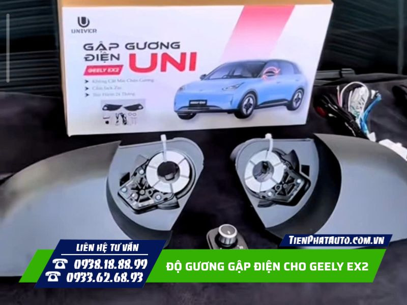 Độ gương gập điện UNI cho Geely EX2 Độ gương gập điện UNI cho Geely EX2