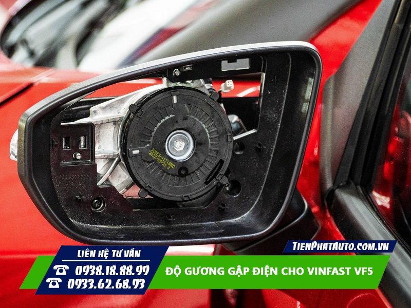 Độ gương điện VF5 giúp mang lại nhiều sự tiện lợi khi sử dụng