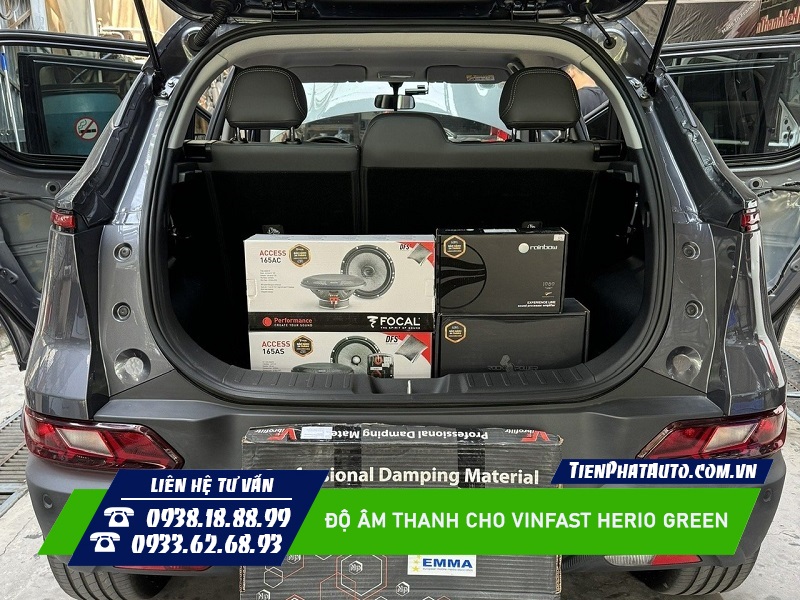 Nâng cấp hệ thống âm thanh cho xe Vinfast Herio Green