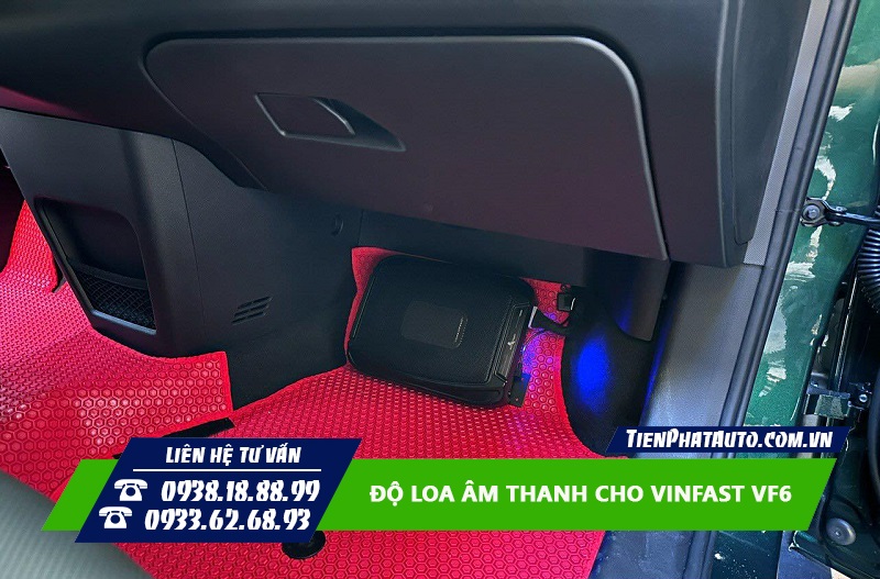 Hình ảnh vị trí lắp đặt loa sub gầm cho xe Vinfast VF6