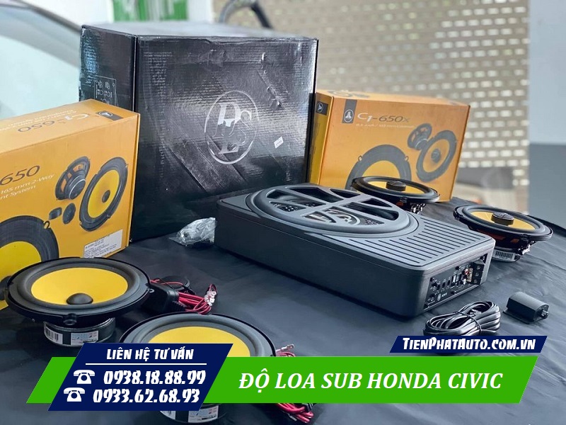 Độ loa sub Honda Civic giúp âm thanh trên xe hay hơn