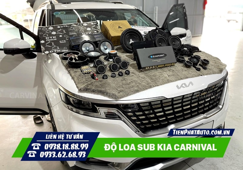 Độ loa sub xe Kia Carnival giúp cải thiện chất lượng âm thanh hiệu quả