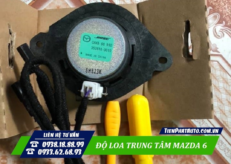 Loa trung tâm Mazda 6 được thiết kế lắp đặt hoàn toàn cắm giắc zin 100%