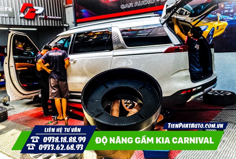 Độ nâng gầm Kia Carnival giúp nâng cao khoảng sáng gầm xe