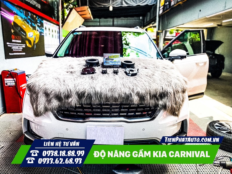 Độ nâng cao gầm xe Carnival hiệu quả mà không cần phải thay phuộc nhún
