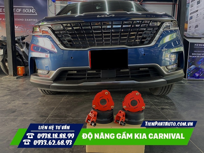 Độ nâng gầm xe Kia Carnival giúp mang lại nhiều sự tiện lợi