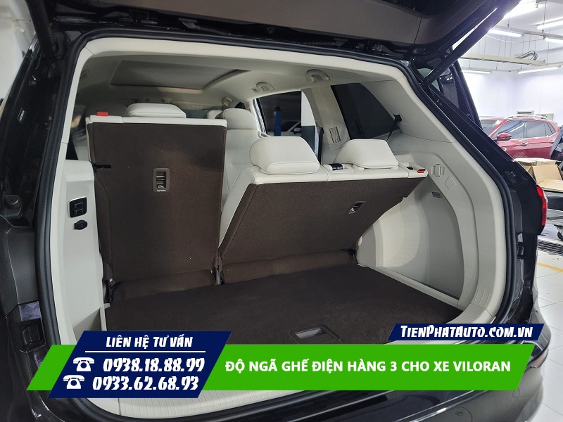 Độ ngã ghế điện hàng 3 Volkswagen Viloran mang lại nhiều sự tiện lợi