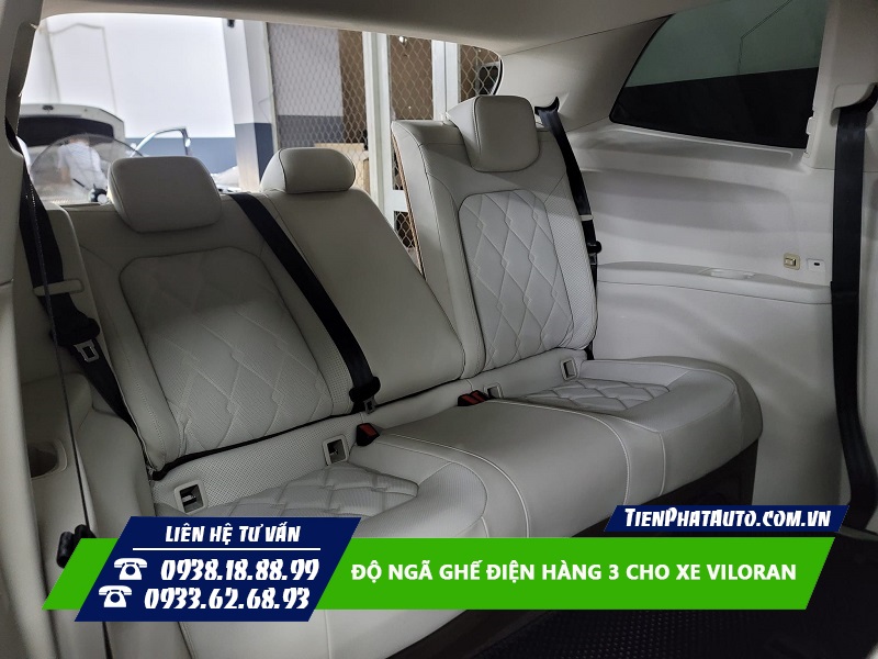 Độ ngã ghế điện hàng 3 cho Volkswagen Viloran ngồi thoải mái hơn