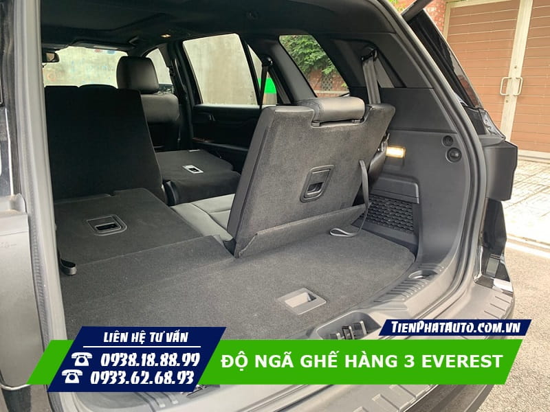 Độ ngã ghế Ford Everest 2022 - 2023 giúp mang lại nhiều sự tiện lợi