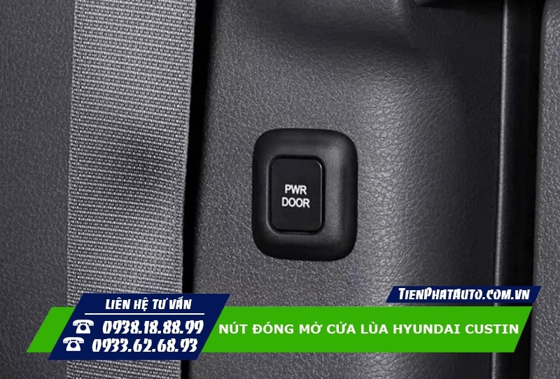 Độ nút công tắc đóng mở cửa lùa hàng ghế 2 cho Hyundai Custin