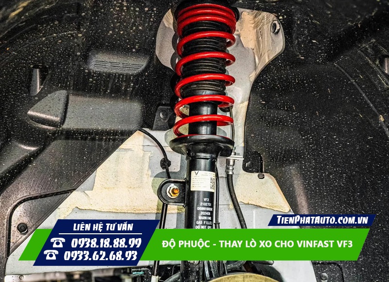 Hình ảnh phuộc trước được nâng cấp cho xe Vinfast VF3