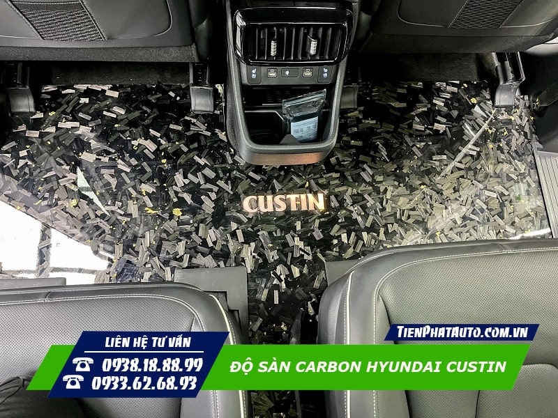 Sàn Carbon cho Hyundai Custin không thể nào thiếu trong gói độ Limousine
